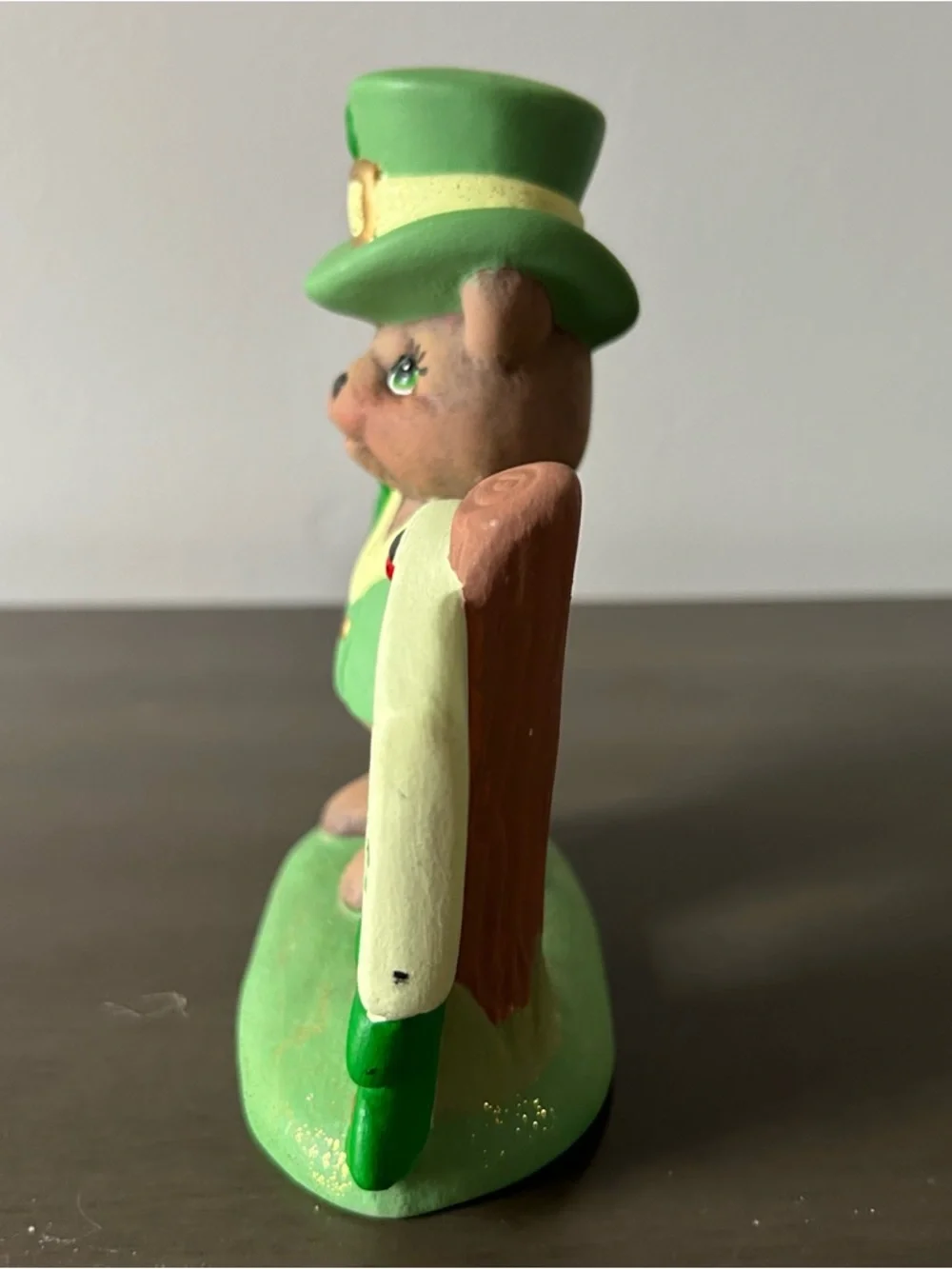 Painted Clay Magic 2480 Ceramic Happy St, Paddy’s Day Bear